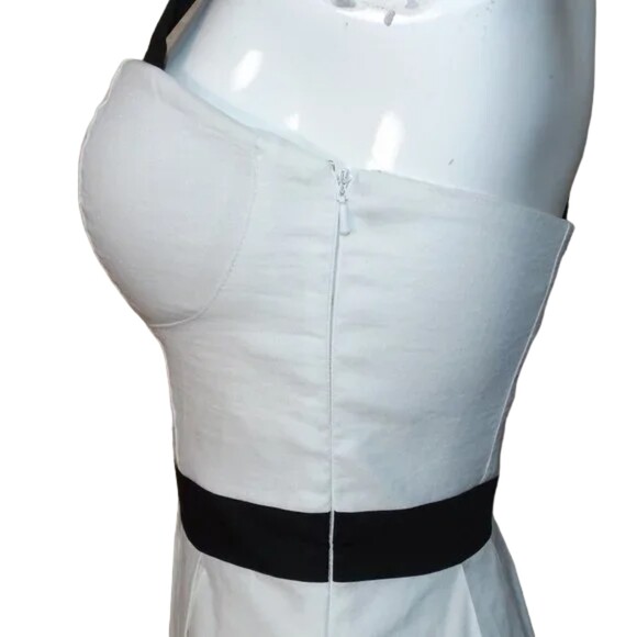 new BEBE Fitted Skater Dress, 4, Lilia Corset Style, Wide Cross Straps, Pocket - Picture 7 of 14